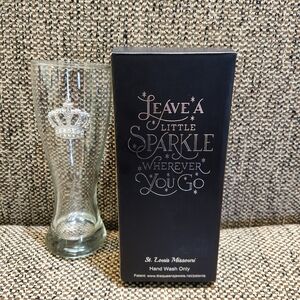 Crown Embellished Pilsner Glass with Sparkle Box The Queens Jewels With Box